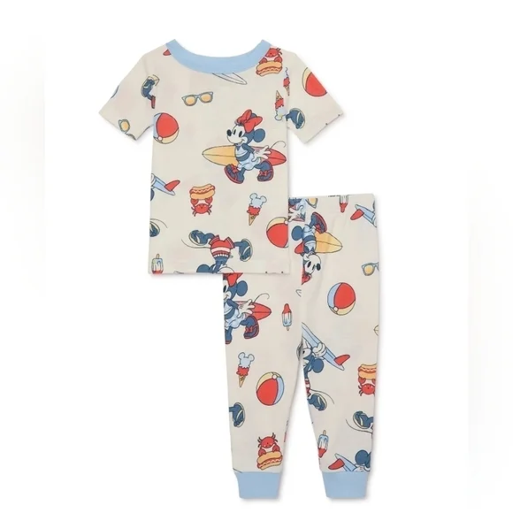 Disney Mickey & Minnie mouse Summer Toddler boy girl 2 piece Pajama Set, 2t 3t 4 - Picture 2 of 6